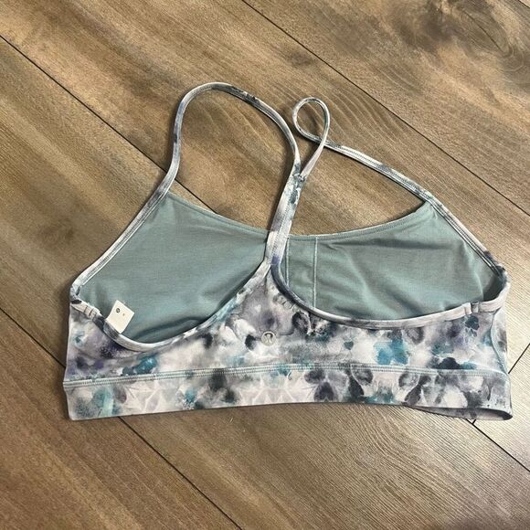 Lululemon Black Pattern Athletic Workout Bra Women 8 - Picture 2 of 3